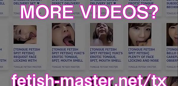  Japanese Asian Tongue Spit Face Nose Licking Sucking Kissing Handjob Fetish - More at fetish-master.net